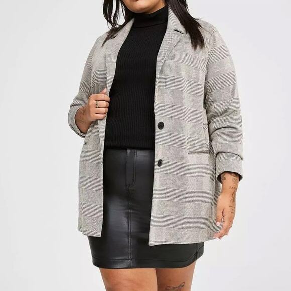 TORRID Women's Studio Double Knit Boyfriend Blazer 1X(14-16) NWT Plus Size - Picture 2 of 8